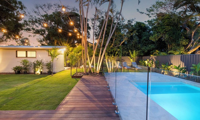 Suffolk Park Casa | Family Retreat - Architect design home with mineral pool and outdoor fireplace