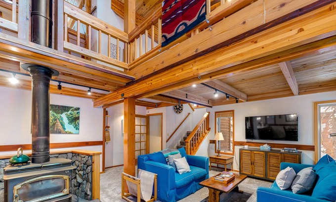 Serene Lakes Casa | Fantastic mountainside home w/ skiing, sauna, hot tub, fireplace, & washer/dryer