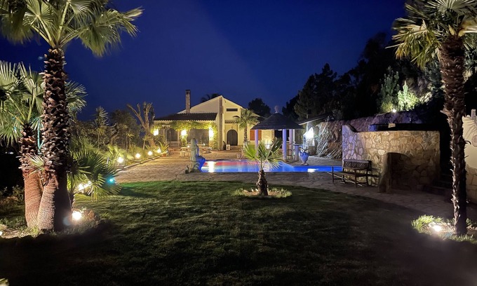 Lloret de Mar Villa | Fantástica villa / finca con piscina, vistas al mar, jardín de palmeras en 5000 m2