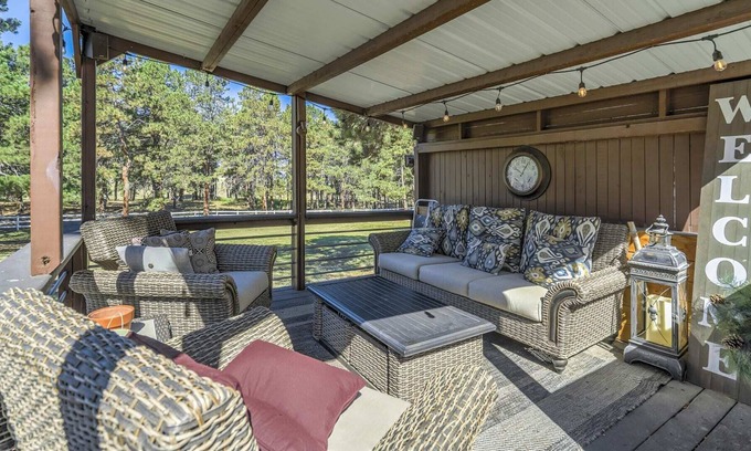 Colorado Springs Casa | Farmhouse | Entertaining Deck | Forest Serenity