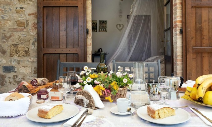 Gallina Apartamento | Casa rural con piscina en el corazón de Val d'Orcia - Apartamento 3 + 1