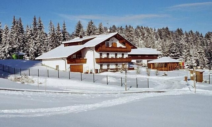 Neureichenau Apartamento | Casa de vacaciones con balcón en medio de la bahía. bosque