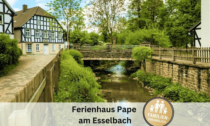 Eslohe Casa | Ferienhaus Pape - 300m2, 15 Betten - mit großem privatem Garten, Pool, Dart, Sauna-, Grill- und Spielbereich - Ideal für Familien