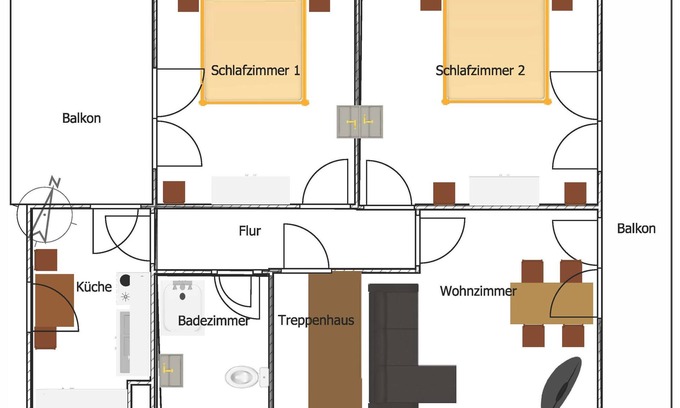 Bad Peterstal-Griesbach Apartamento | Apartamento Girasol con 70m², 2 habitaciones, para un máx. 4 personas