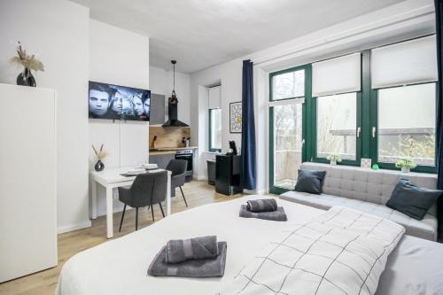 Nordfront Apartamento | Ferienwohnung Lorenz mit kostenlosem Parkplatz Netflix Boxspringbett Küche