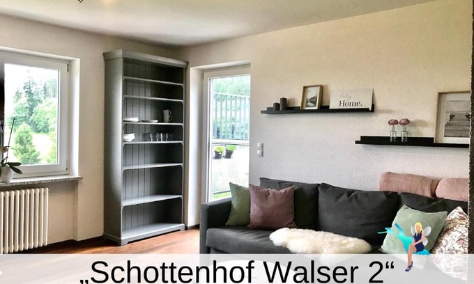 Achberg Apartamento | Ferienwohnung Schottenhof Walser 2 - Alleinlage im Grünen mit Panoramablick