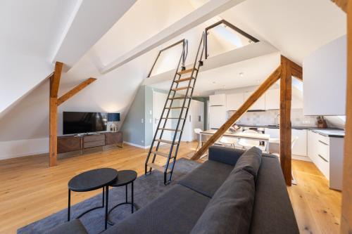 Warnemuende Apartamento | Ferienwohnung Strom ahoi - premium - modern - inkl Stellplatz - 200m zum Alten Strom - Wasserblick