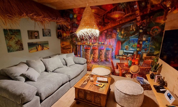 Malschwitz Apartamento | Ferienwohnung Tiki-beach, Karibisches Flair in der Oberlausitz