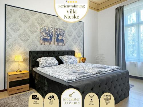 Herzberg Apartamento | Ferienwohnung Villa Nieske - Jugendstil Denkmal, free WLAN & Parken, Self Check-In, Smart-TV