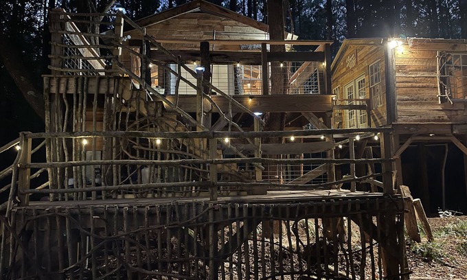 Tishomingo Cabaña | Fern Hollow Treehouse, rustic escape cozy romantic