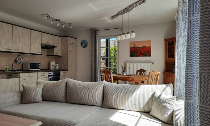 Molschow Apartamento | Fewo EG - Ferienhaus Wilhelmine Ferienwohnungen mit Garten & Grill