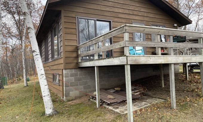 Deerwood Cabina | Fishing cabin in the pines! 50 acres of lakeshore forest, & only YOU! Beauty.