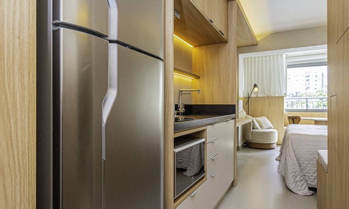 Vila Mariana Apartamento | Flat c Piscina e Academia na Ch Cara Klabin
