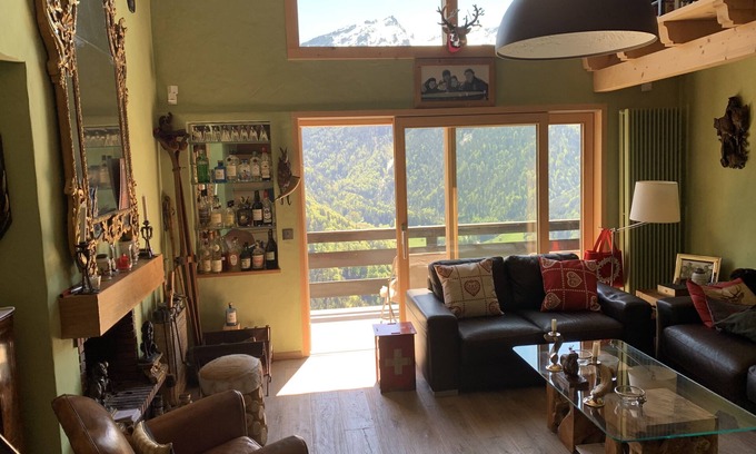 Barboleusaz Apartamento | duplex-loft de lujo para 9 personas en la zona de Villars-Gryon