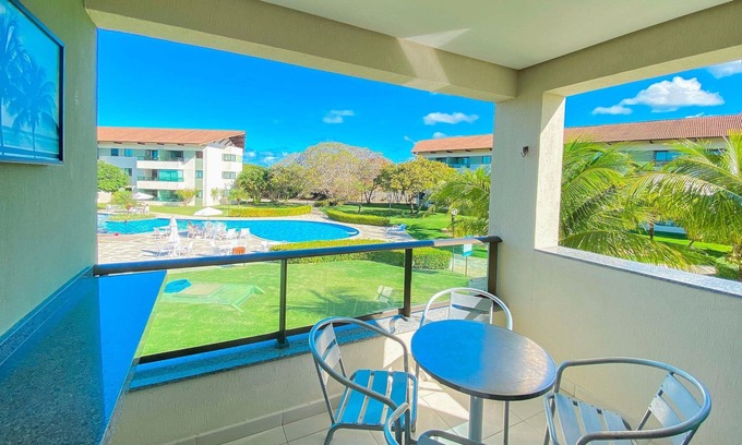 Tamandare Condominio | Flat Overlooking The Pool - 01 Bedrooms - Carneiros Beach Resort (B19-5)