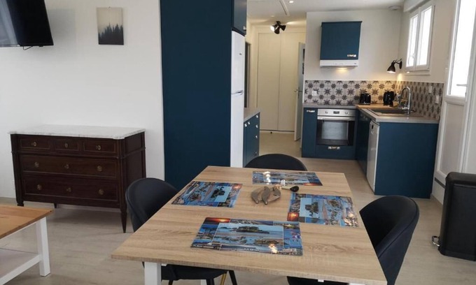 Asnelles Apartamento | Apartamento-Apartamento-Baño con ducha-Vista a la Ciudad