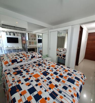 Cabedelo Apartamento | Flat vista mar de Intermares completíssimo 508