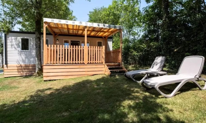 Verruyes Casa | Flower Camping Côté Lac *** - Mobile home Premium 3 bedrooms 34m2 Covered terrace 15m2 + LV + TV 6 persons