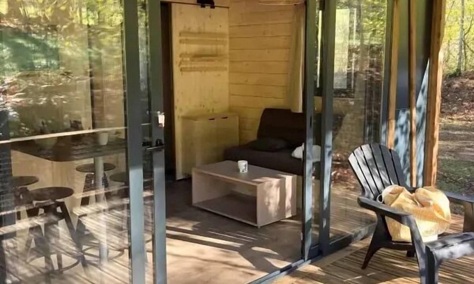Vicdessos Chalet De Esquí | Flower Camping LA BEXANELLE **** - Chalet Victoria Confort 20m² - 1 bedroom + TV + Covered terrace 4 people