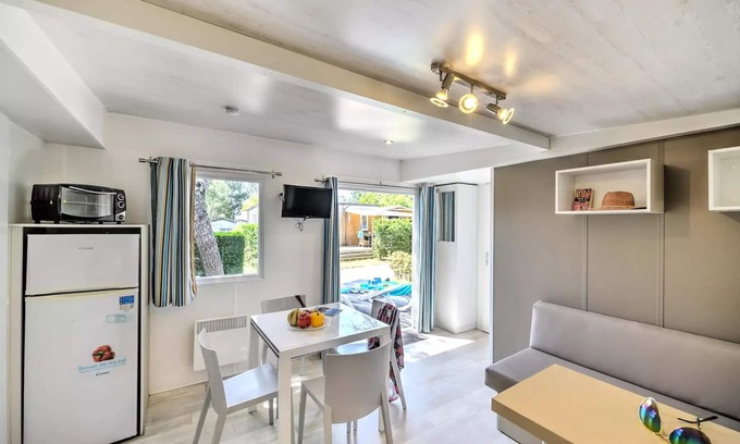 Souillac Casa | Flower Camping les Ondines *** - Mobile Home Premium de madera 3 habitaciones 4/6 personas