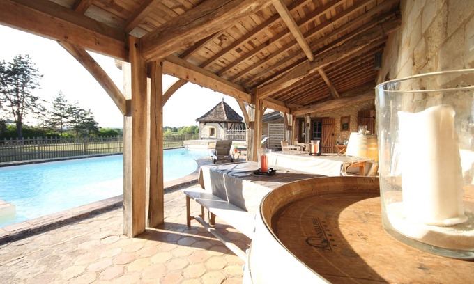 Ginestet Casa | PERIGORD, 8 km BERGERAC-Beautiful Cottage ds Bâtisse 18vo parque / piscina privada