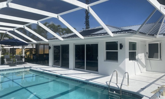 Laguna Shores Casa | Fort Myers Beach Pool House - 3 minute walk to the beach