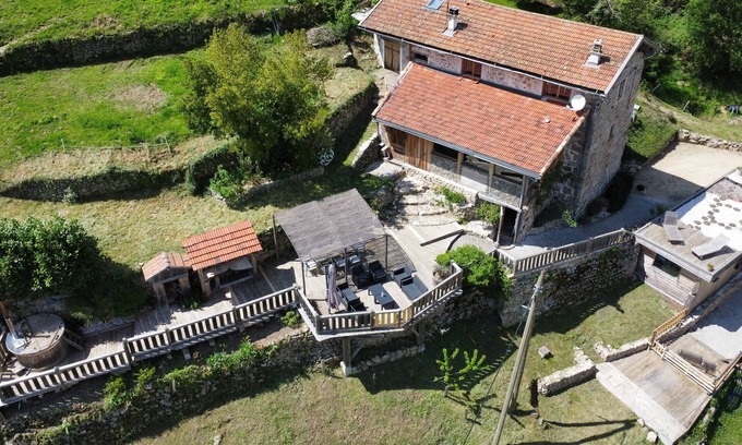 Saint-Jean-Roure Casa | Au Coeur d'Allary,Ardèchoise house with Nordic bath near Dolce Via