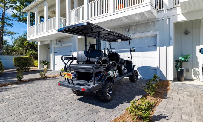 Seagrove Beach Casa | FREE Golf Cart | 2 Min Bike Ride to Beach | Steps to Community Pool | Large Patio | 30A Beaches
