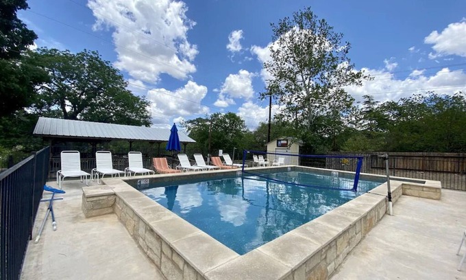 Leakey Casa | Frio River House + Bunkhouse, Private Volleyball Pool, Pavilion, Riverfront!