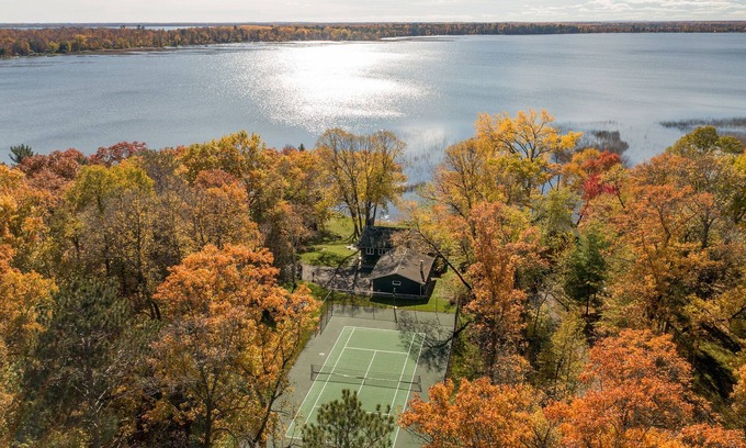 Lake Edward Township Casa | Fully Remodeled, Gull Lake Chain, Private Tennis Court & Beach