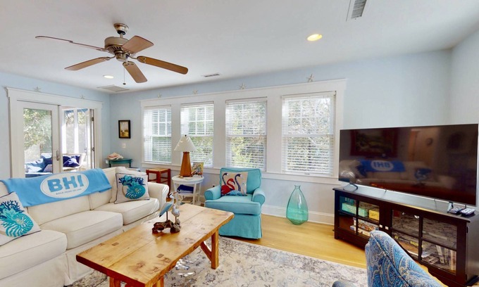 Bald Head Island Casa | Fun Family Beach Getaway, BHI & Shoals Club, 3 Golf Carts, 5 Porches w/Great Views