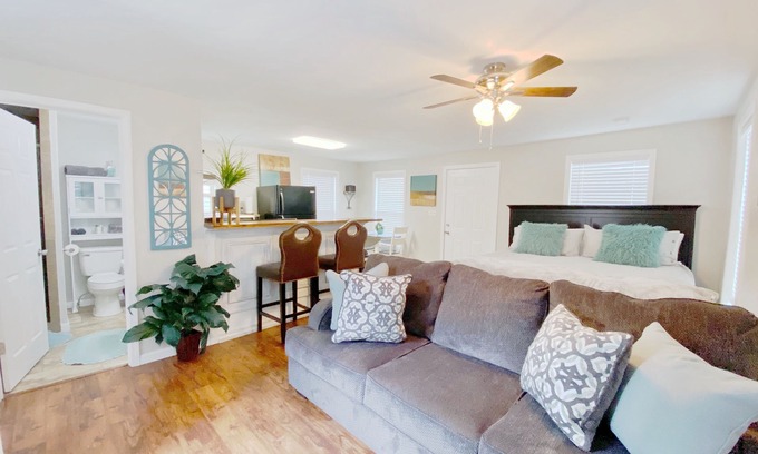 Lakeland Apartamento | Furnished Blue door Studio home central- near restaurants, shopping and Lake