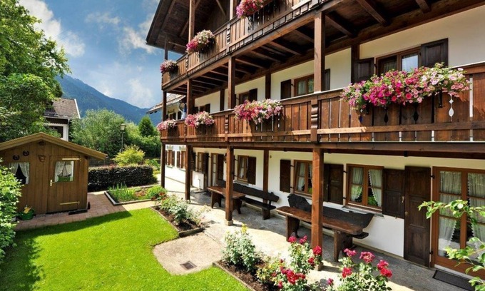 Oberammergau Cama Y Desayuno | Gästehaus Enzianhof Hotel garni - habitación doble