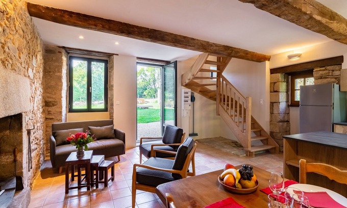 Brandivy Casa | Gîte de l'Abbaye - Dos Habitaciones Casa, Capacidad 4