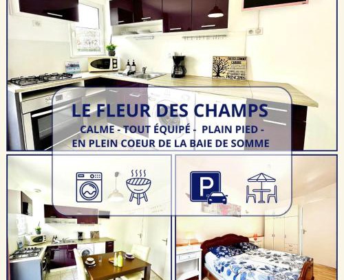 Noyelles-sur-Mer Apartamento | Gîte Les Fleurs des Champs - Paisible - Plain-pied