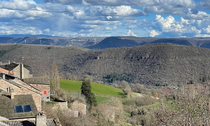 Montjaux Casa | Gîtes Cantou du Viaduc 16 Personnes - Aveyron - Montjaux - vue Viaduc de Millau