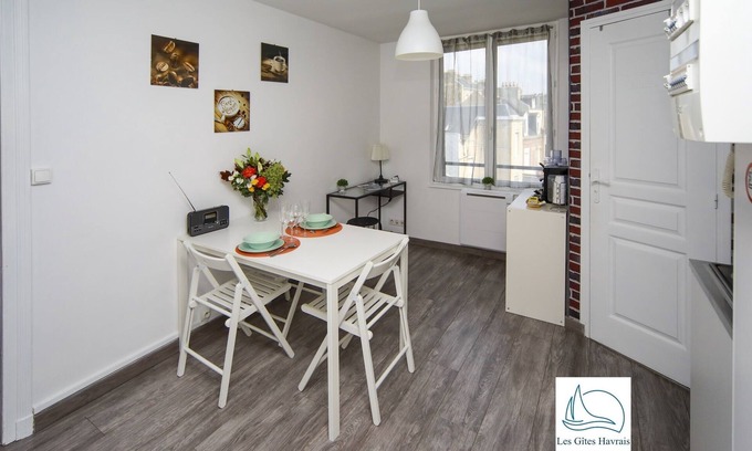 Anatole France Danton Apartamento | Gîtes Havrais - Gîte Tellier - Old Center - Apartamento con jardín
