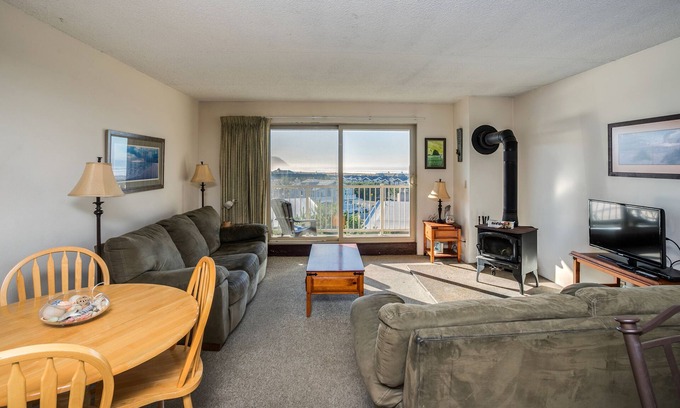 Gearhart Condominio | Se admiten mascotas condominio con vista al mar. Sin tarifa de limpieza