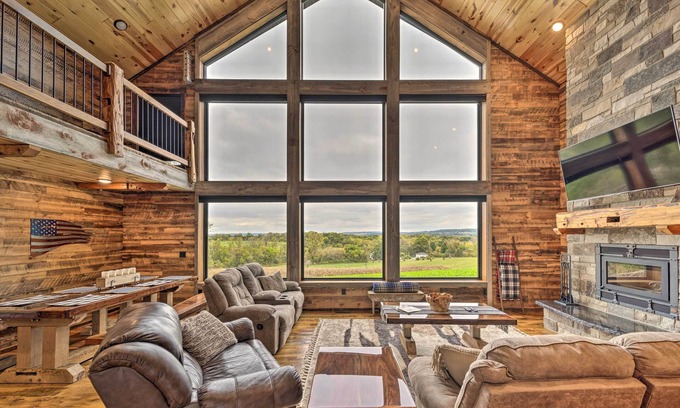 Galena Cabina | Galena Cabin w/ Wraparound Porch & Game Room!