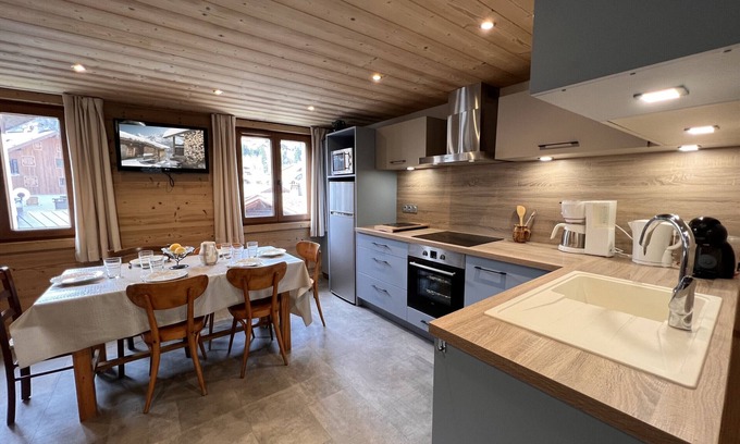 Pers-Jussy Apartamento | Gentianes flat 4 - Apartment 3*** village center, near ski slope for 7/8 people
