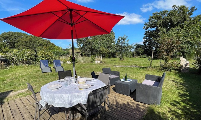 Tregunc Cabaña | Gîte 4 people - 2 swimming pools (1 with telescopic dome) - The beach on foot