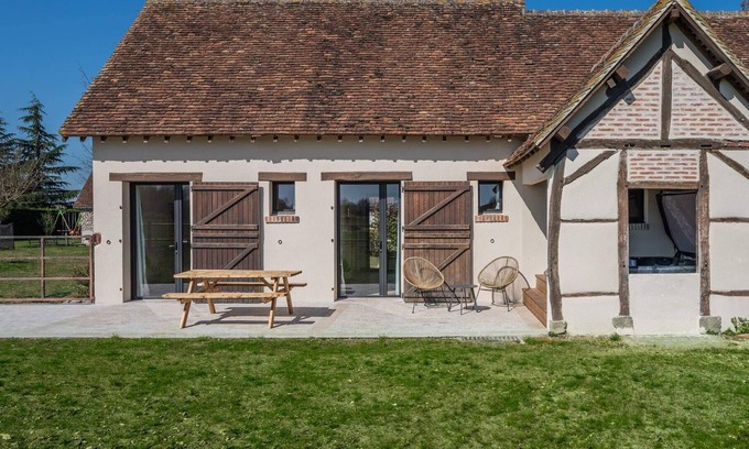 Mery-sur-Cher Cabaña | Gîte-Exclusivo-Baño con ducha-Vista al campo