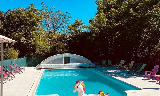 Fargues Cabaña | casa de campo en el campo, muy bien restaurada con piscina