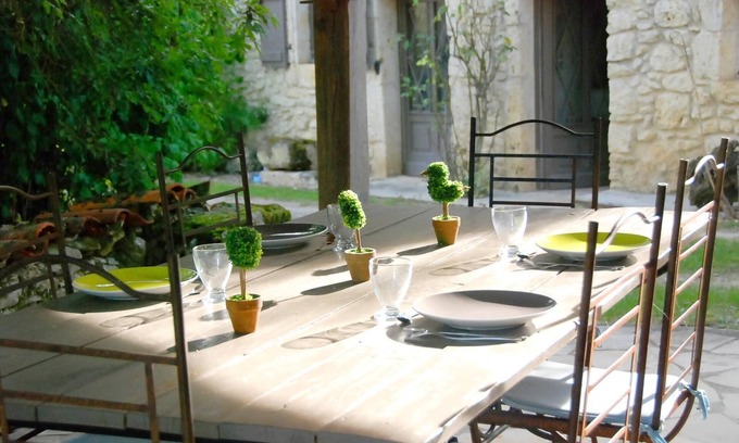 Vic-Fezensac Casa | Gîte Le Bernes - Piscina con vista