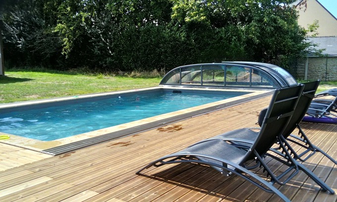 Saint-Dolay Cabaña | Gîte *** "Le Cottage" en el sur de Bretaña con acceso a la piscina climatizada