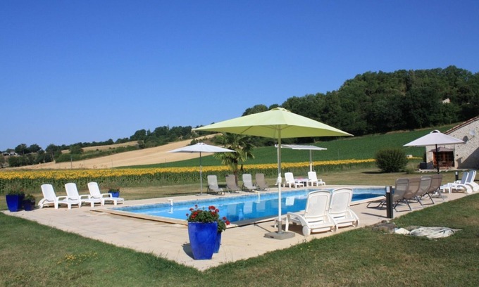 Roquecor Cabaña | LEONIE casa de campo con piscina - 6 / 7p - cerca de Lot Valley - Quercy Suroeste