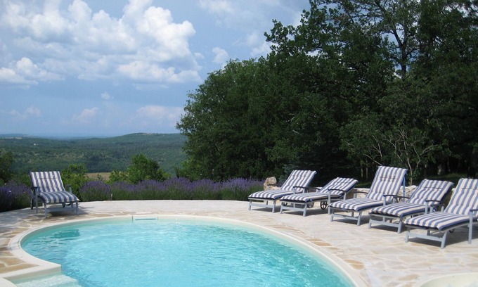 Saint-Cirq-Lapopie Casa | cerca del pueblo histórico, zona tranquila, piscina privada y vista única