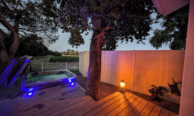 Cussac-Fort-Medoc Casa | Gîte with Jacuzzi Vineyard view