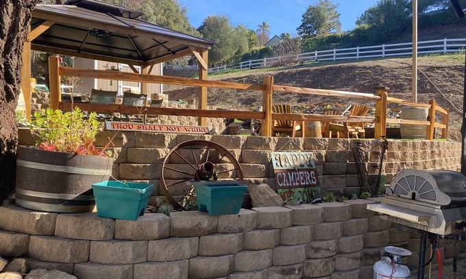 Fallbrook Casa | Glamper camper on site!