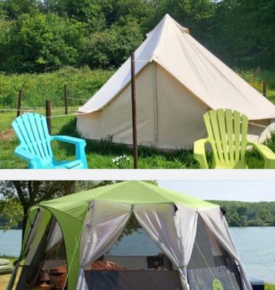 Saint-Michel-de-Montjoie Otro | 'Glamping' tents one of three to rent fully equipped private equipped kitchen tents too